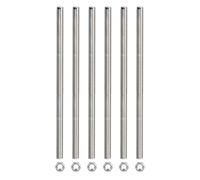 QUARKZMAN 6 Pcs M5 x 400mm Tige Fileté Entièrement avec 6 Pcs Écrous Hexagonaux, 0.8mm Pas de Filetage en Acier Inoxydable 304 Droite Main Tiges Fileté Barre Goujons