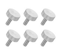 QUARKZMAN 6 PCS M6 x 16mm Vis à Oreilles Plate à Moletage, 304 Acier Inoxydable Vis à Oreilles Filetées Complètes Boulons Fixations Pour Home Appliances Lighting Electronic Equipment And Industry
