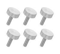 QUARKZMAN 6 PCS M6 x 20mm Vis A Tête Plate Moletée, 304 Acier Inoxydable Vis Moletée Filetage Complet Boulons Fixations Pour Home Appliances Lighting Electronic Equipment And Industry