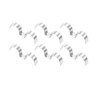 QUARKZMAN 6 Pcs Pince Double Ligne En Acier Inoxydable 50 mm / 2 Pouces Attaches De Lignes Clip De Montage En Forme M Pour Tuyaux De Frein De Cordes De Tubes, Argent