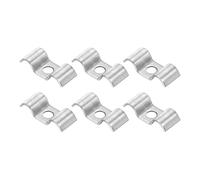 QUARKZMAN 6 Pcs Pince Double Ligne En Acier Inoxydable 8 mm / 5/16 Pouce Attaches Lignes Carburant Clip Montage Forme M Pour Brake Fuel Lines Tubes Wire Pipe Cord Installation, Silver