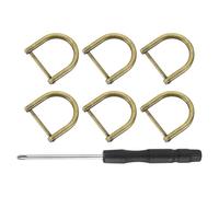 QUARKZMAN 6 Pcs pour Sac À Main Porte-Clés Attache Boucle Bronze | Anneau D Vis À Pitons Forme U Anneaux D De Remplacement, 0.99x0.99inch
