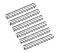 QUARKZMAN 6 Pcs Tige Filetée M16 x 100mm 2mm Pas de Filetage en Acier Inoxydable 304 Tiges Filetées Entièrement à Droite, Goujons de Barre pour Réparation, Bricolage