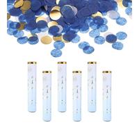 QUARKZMAN 6 Pièces À Confettis Pour Mariage, Confettis En Papier Joyeux Anniversaire Décoration De Table Pour Anniversaire Diplôme Noël Fournitures De Fête, 12" Bleu