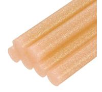 QUARKZMAN 6 Pièces Bâtons de Colle Chaude pour Pistolet, 11mm x 100mm Recharge Universelle pour Pistolet à Colle pour Bricolage, Artisanat, Réparations, Décoration, Paillette Orange