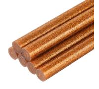 QUARKZMAN 6 Pièces Bâtons de Colle Chaude pour Pistolet, 11mm x 200mm Recharge Universelle pour Pistolet à Colle pour Bricolage, Artisanat, Réparations, Décoration, Paillette Bronze Doré