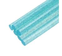 QUARKZMAN 6 Pièces Bâtons de Colle Chaude pour Pistolet, 7mm x 100mm Recharge Universelle avec Flash pour Pistolet à Colle pour Bricolage, Artisanat, Réparations, Loisirs Créatifs, Bleu