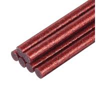 QUARKZMAN 6 Pièces Bâtons de Colle Chaude pour Pistolet, 7mm x 200mm Recharge Universelle pour Pistolet à Colle pour Bricolage, Artisanat, Réparations, Décoration, Paillette Rouge Vif