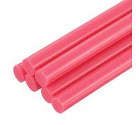 QUARKZMAN 6 Pièces Bâtons de Colle Chaude pour Pistolet, 7mm x 200mm Recharge Universelle pour Pistolet à Colle pour Bricolage, Réparations, Loisirs Créatifs, Décoration, Rouge Clair