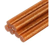 QUARKZMAN 6 Pièces Bâtons de Colle Chaude pour Pistolet, 7mm x 200mm Recharge Universelle pour Pistolet à Colle pour Bricolage, Artisanat, Réparations, Décoration, Paillette Bronze Doré