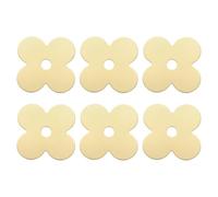QUARKZMAN 6 plaques de support pour poignée d'armoire, 35 mm x 42 mm, plaques de support en laiton décoratif pour meubles classiques, entretoise florale vintage pour portes, tiroirs,