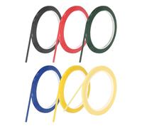 QUARKZMAN 6 Rouleaux De Ruban De Tableau Blanc Ruban Graphique 5mm 50m Artistique Fin Pinstripe De Masquage Pour Emballage Cadeau Artisanales Rouge Noir Jaune Clair