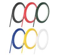 QUARKZMAN 6 Rouleaux De Ruban De Tableau Blanc Ruban Graphique 5mm 50m D'Art Fin À Lignes De Masquage pour Emballage Cadeaux Artisanales Rouge Noir Blanc