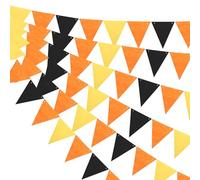 QUARKZMAN 6 Set Fanions Banderole, 59 Ft Drapeau Triangle Fanions Fournitures Pour Fête D'anniversaire Pour Noël Mariage Décoration De Vacances Orange Jaune Noir