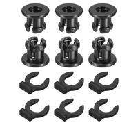 QUARKZMAN 6 Set Raccord De Tube Pour Imprimante 3D, Collier De Serrage De Tube Douille Connecteur En Plastique 10mm OD x 4mm ID Pour Pièces D'Imprimante À Filament Fixe 1.75mm, Noir