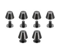 QUARKZMAN 6 Sets Rivets Stud Handbag Purse Feet 10mm / 3/8" Screw Back Spikes Nailhead Flat Head Stud Rivet Buckle Leathercraft Pour Leather DIY Collar Belt Bag Totes, Gunmetal