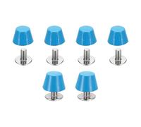 QUARKZMAN 6 Sets Rivets Stud Pour Sac À Main Pieds De Sac 10mm / 3/8" Screw Back Spikes Nailhead Flat Head Stud Rivet Buckle Leathercraft Pour Leather DIY Collar Belt Bag Totes, Blue
