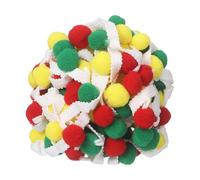 QUARKZMAN 6 yards de garniture de frange à pompons boules multicolores