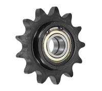 QUARKZMAN #60 Galet De Chaîne À Rouleaux, Type C Alésage 20mm Pas 3/4" 13 Dents Tendeur Avec Double Roulement, Finition Oxyde Noir Acier 1045 Pour Chaînes ANSI #60 (DIN/ISO 12A)