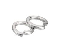 QUARKZMAN 60 Pcs Rondelle de Blocage à Ressort, M8 Assortiment de Rondelles de Blocage Fendues Rondelles de Blocage en Acier Inoxydable 316 pour Vis, Boulons, Écrous, Argenté