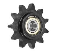 QUARKZMAN #60 Poulie De Renvoi Pour Chaîne À Rouleaux, Type C Alésage 15mm Pas 3/4" 11 Dents Avec Double Roulement, Finition Oxyde Noir Acier 1045 Pour Chaînes ANSI #60 (DIN/ISO 12A)