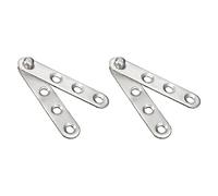 QUARKZMAN 60 x 11 x 9,6mm Porte Charnière x 2 Ensembles Rotation à 360 degrés Pivot Charnière pour Cloison Porte et Placard, [Argenté]