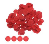 QUARKZMAN 600Pcs Cercles Ronds en Feutre, 10mm 3/8" Tampons Artisanaux en Feutre Prédécoupés, Mini Cercles en Tissu Feutré Non Tissé pour Bricolage, Couture, Finition Artisanale, Rouge