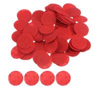 QUARKZMAN 600Pcs Cercles Ronds en Feutre, 25mm 1" Tampons Artisanaux en Feutre Prédécoupés, Mini Cercles en Tissu Feutré Non Tissé pour Bricolage, Couture, Finition Artisanale, Rouge