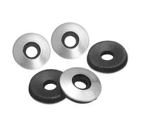 QUARKZMAN 60Pcs 3/16" x 1/2" Rondelles d'étanchéité, 304 Acier Inoxydable EPDM Collé Rondelles en Caoutchouc Néoprène pour Vis Boulons, Argent&Noir