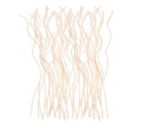 QUARKZMAN 60Pcs Bâtonnets Diffusion Rotin Ondulés, 28cm/11 Bâtonnets Recharge Rotin Naturel pour Diffuseur Parfum pour Décoration D'Étagère Maison, Chambre, Salle Bain (Bois)