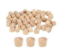 QUARKZMAN 60Pcs Bouchons à Bouton en Bois, 7,5mm Tête Plate Bouchons de Trou de Vis en Bois Dur, Capuchons en Bois, Bouchons pour Meubles, Travail du Bois, Artisanat (9mm x 7,5mm)