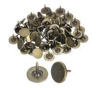 QUARKZMAN 60Pcs Clous de Tapissier, Clou de Pouce à Tête Plate de 11mmx10mm, Clous Décoratifs pour Meubles, Punaises pour Meubles de Canapé, Têtes de Lit, Bronze