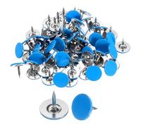 QUARKZMAN 60Pcs Clous de Tapissier, Clou de Pouce à Tête Plate de 11mmx10mm, Clous Décoratifs pour Meubles, Punaises pour Canapé, Têtes de Lit, Bleu
