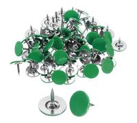 QUARKZMAN 60Pcs Clous de Tapissier, Clous de Pouce à Tête Plate de 11mmx10mm pour Meubles Décoratifs, Clous de Poussée pour Canapés, Têtes de Lit, Vert