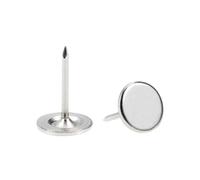 QUARKZMAN 60Pcs Clous de Tapissier, Tête Plate de 11mmx17mm, Clous Décoratifs pour Meubles, Canapés, Têtes de Lit, Argent