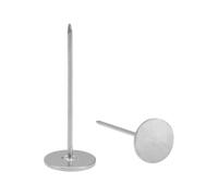 QUARKZMAN 60Pcs Clous de Tapissier, Tête Plate de 18mmx50mm, Clous Décoratifs pour Meubles, Canapés, Têtes de Lit, Argent