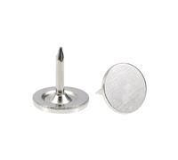 QUARKZMAN 60Pcs Clous de Tapissier, Tête Plate de 9,5 mm x 10 mm, Clous Décoratifs pour Meubles, Clous à Pouce pour Meubles, Canapés, Têtes de Lit, Argent
