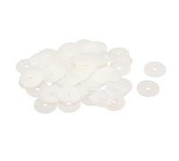 QUARKZMAN 60Pcs M3 Rondelles Plates en Nylon 3mm ID 20mm OD 1mm Épaisseur Rondelle Lisse Joints en Plastique Joint d'Étanchéité Attache d'Espacement Bague, Blanc