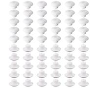 QUARKZMAN 60pcs Pegboard Hook Locks, Pegs Board Plugs Shelf Hook Stopper Clips Fits 1/4 Inch Pegboard Hooks Pour Stopping Hooks from Falling Down(White)