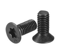 QUARKZMAN 60Pcs Vis À Tête Plate Torx M5-0.8 x 12mm Finition Oxyde Noir