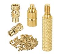 QUARKZMAN 60Set M2.5 Inserts Filetees Avec Embout A Souder, 4mm OD, 8mm Hauteur, Ecrous En Laiton Filetes Moletes Pour Composants D'Impression 3D Pieces En Plastique