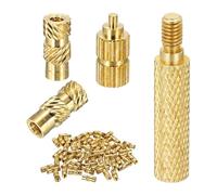 QUARKZMAN 60Set M2 Insert Filetées À Chauffage Avec Embout De Soudure, 3.5mm OD, 8mm Hauteur, Écrous En Laiton À Moletage Pour Composant D'Impression 3D Pièce En Plastique