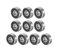 QUARKZMAN 626-2RS Profond Rainure Bille Roulement x 10PCS Chrome Acier Double Scellé pour Mécanique Equipement et Appareils Ménagers, [ID 6mm x OD 19mm x T 6mm]
