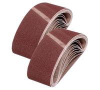QUARKZMAN 64mm x 406mm Bandes Abrasives, 24 Pcs Grain 40/80/120/240 Bande Abrasive Oxyde D'aluminium Pour Ponçage, Polissage Métallique, Affûtage De Couteaux