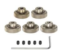 QUARKZMAN 64P Jeu De Pignons à Axe De 3,175 mm (1/8") - 41T 42T 43T 44T 45T - En Alliage D'Aluminium Avec Marche Pour Voiture Rc 1/10 (5 Pièces)