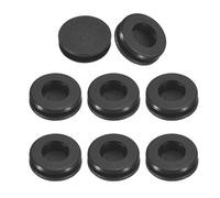 QUARKZMAN 64Pcs Bagues en Caoutchouc 3/8" (10mm) Trou de Perçage, 1/4" (9mm) ID Bouchons de Trou à Un Seul Côté Anneau de Joint pour la Protection des Câbles de Pare-Feu, Noir