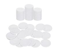QUARKZMAN 64Pcs Jetons De Poker en Plastique, 0.9 Pouce Mini Jetons De Bingo Compteurs d'apprentissage Disques De Comptage Marqueurs Jetons De Jeu Opaques, Blanc, Motif