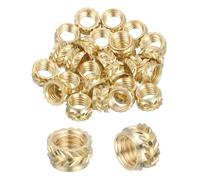 QUARKZMAN 66 Pieces Insert Fileté Métal, M5 Laiton Heat Set Insert, M5x7x4mm Pour 3D Printing Et Matière Plastique Femelle Knurled Insert Nuts Pour Laptops Electronic Products