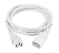 QUARKZMAN 6ft 18 AWG Blanc 18/3 Cordon d'alimentation Universel C14 vers C13 10A 250V 3-Broches Extension PDU Cables d'alimentation pour PC,Computer,Printers,TV,AC Adapter,Laptop,Monitor