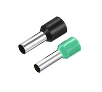 QUARKZMAN 6mm2 Cosse Sertir Fil Extrémité Terminal embout de cablage Vert 100 Pcs et 10mm2 Cosse Sertir Fil Fin Terminal embout de cablage Noir 50 Pcs